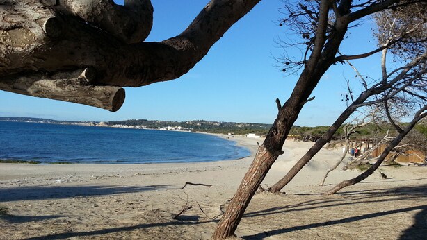 A beach with a clear view of the sea and distant buildings. - Case Vacanza Rivabella (Gallipoli)