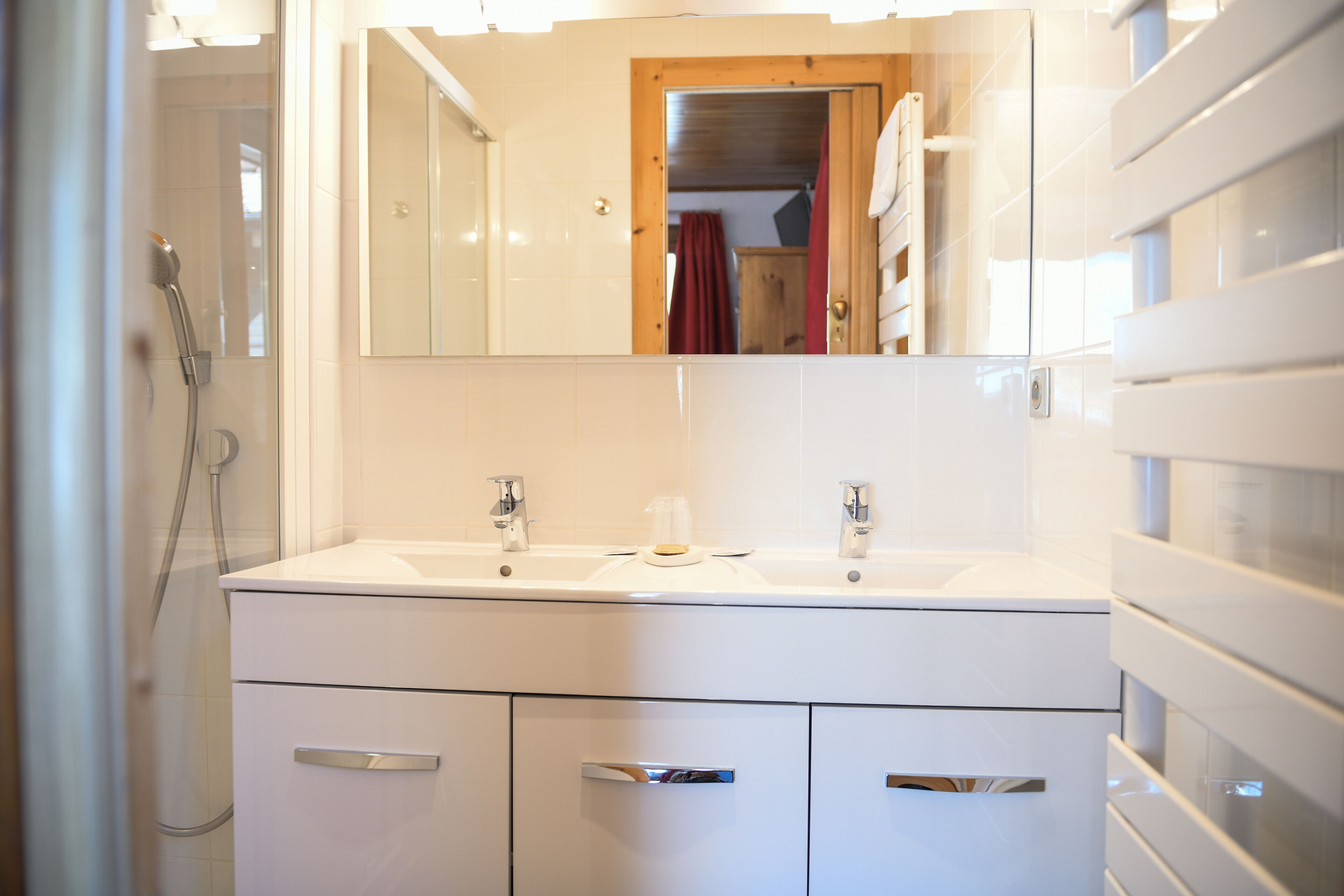 free toiletries, hair dryer, towels