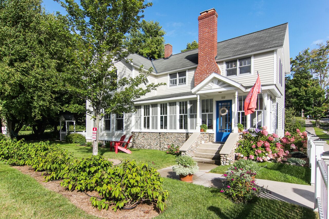 Village of Leland Modern Farmhouse On the Village Green.  Best Leelanau Location