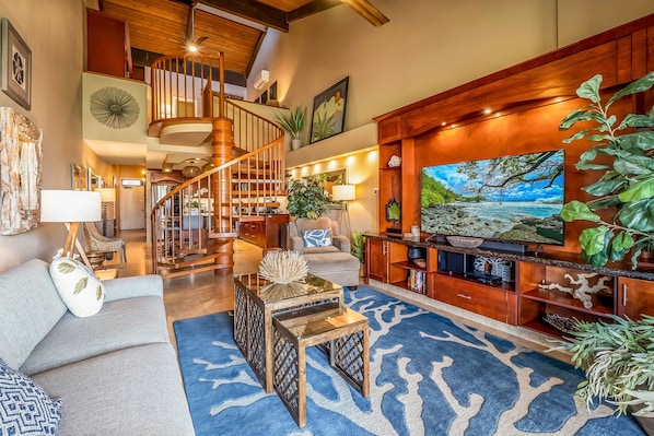 Televisio, DVD-soitin, pöytäjalkapallopöytä, pöytätennispöytä