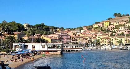 View on the bay of Porto Azzurro, 50 meters from the beach