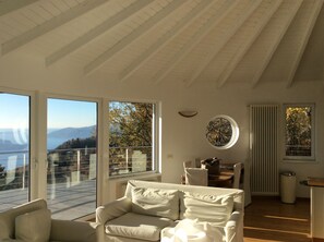 TV, DVD player, books, video library