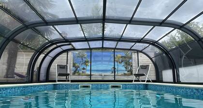 A qq km vom Golf von Morbihan und das Meer mit beheiztem Innenpool