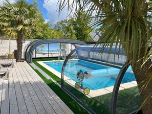 Piscine extérieure, piscine chauffée