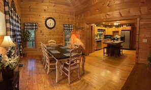 Dining - Spacious Cabin Surrounded by Nature w/ Pool Table & Firepit (Beach Mountain)
