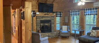 Spacious cabin surrounded by nature… w/ Pool table, Firepit....