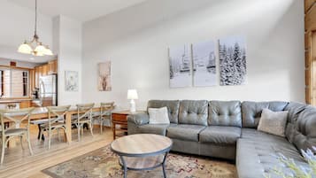 Een smart-tv, een open haard, Netflix en een dvd-speler