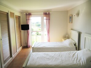 2 bedrooms, in-room safe, iron/ironing board, travel cot