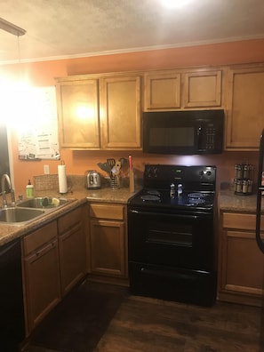 Microwave, oven, stovetop, dishwasher