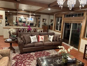 TV, fireplace, video games, DVD player
