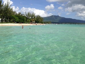 Enjoy a leisurely walk along the beach or take a refreshing swim in the turquoise waters.