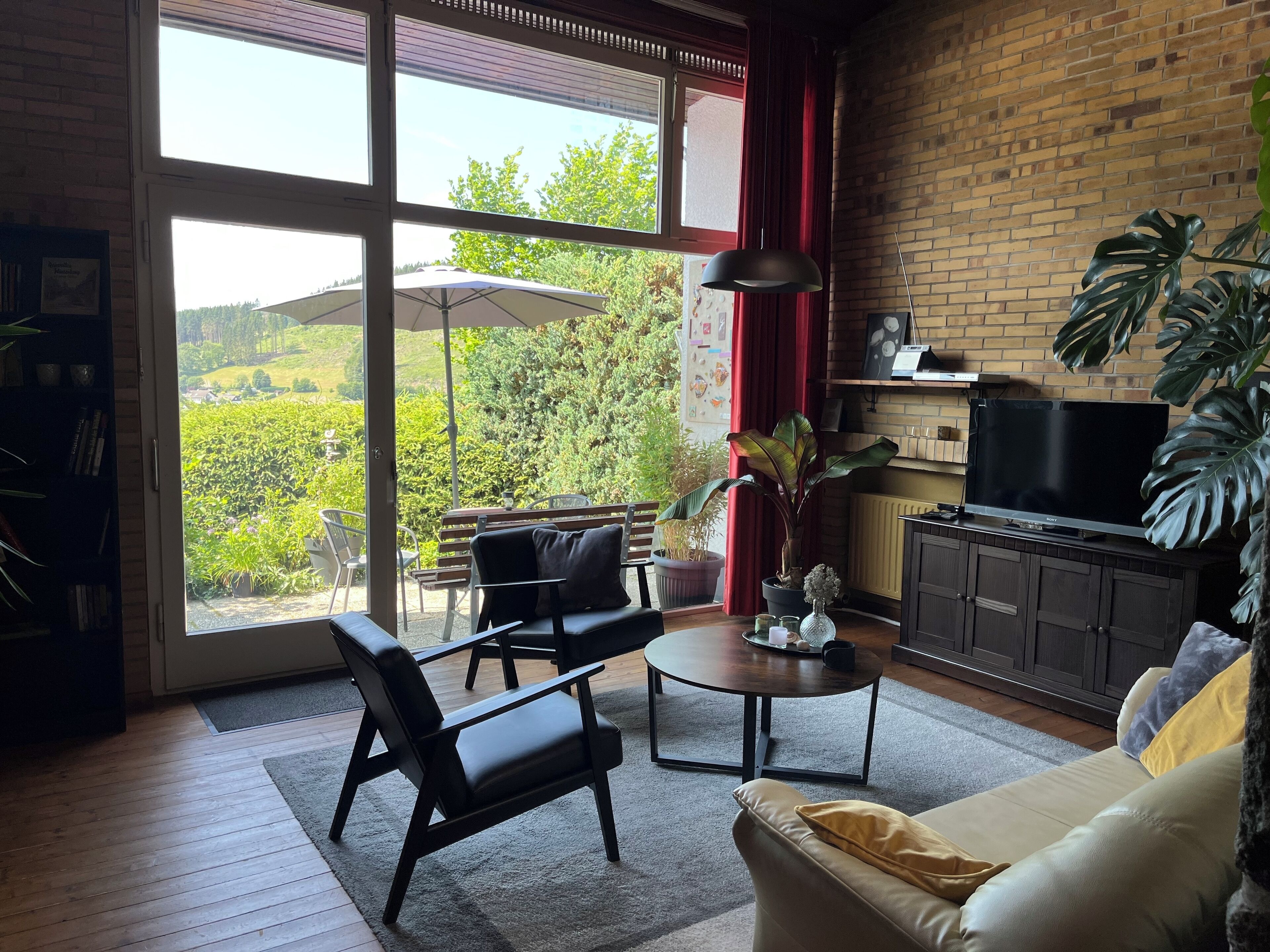 Télévision, lecteur de DVD, livres, chaîne hi-fi