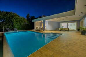 A heated pool