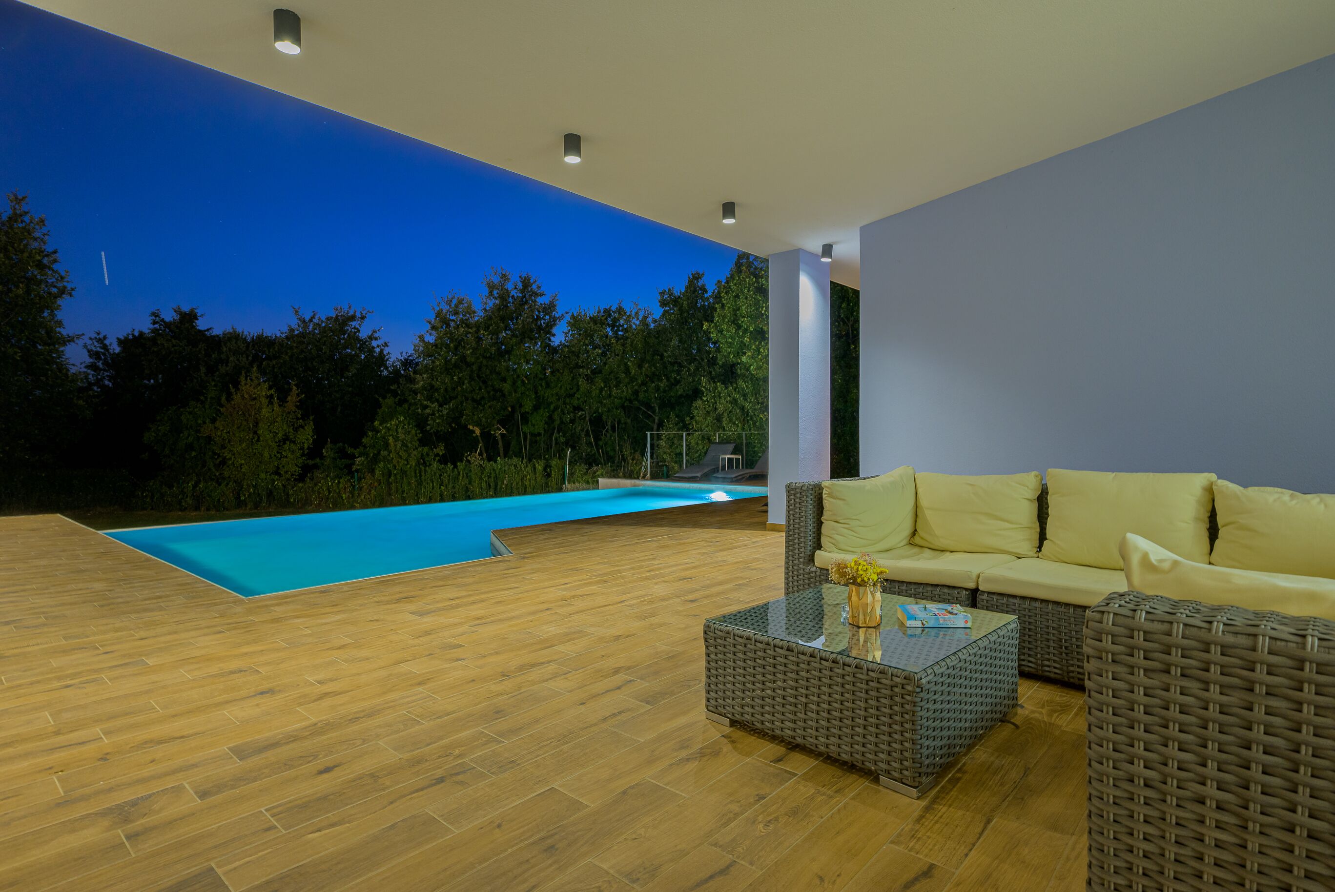 A heated pool