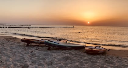 Excl. Cottage with fireplace, sauna, large terrace, garden, WiFi, beach chair