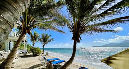 RIGHT ON THE BEACH! St Kitts Nature Lovers tranquil cottage.