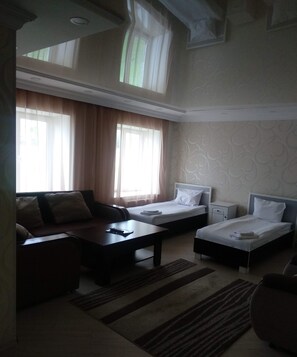 Standard Twin Room | Bathroom | Shower, free toiletries, hair dryer, slippers