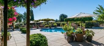 Poolside Suite with a private rose garden and private entry