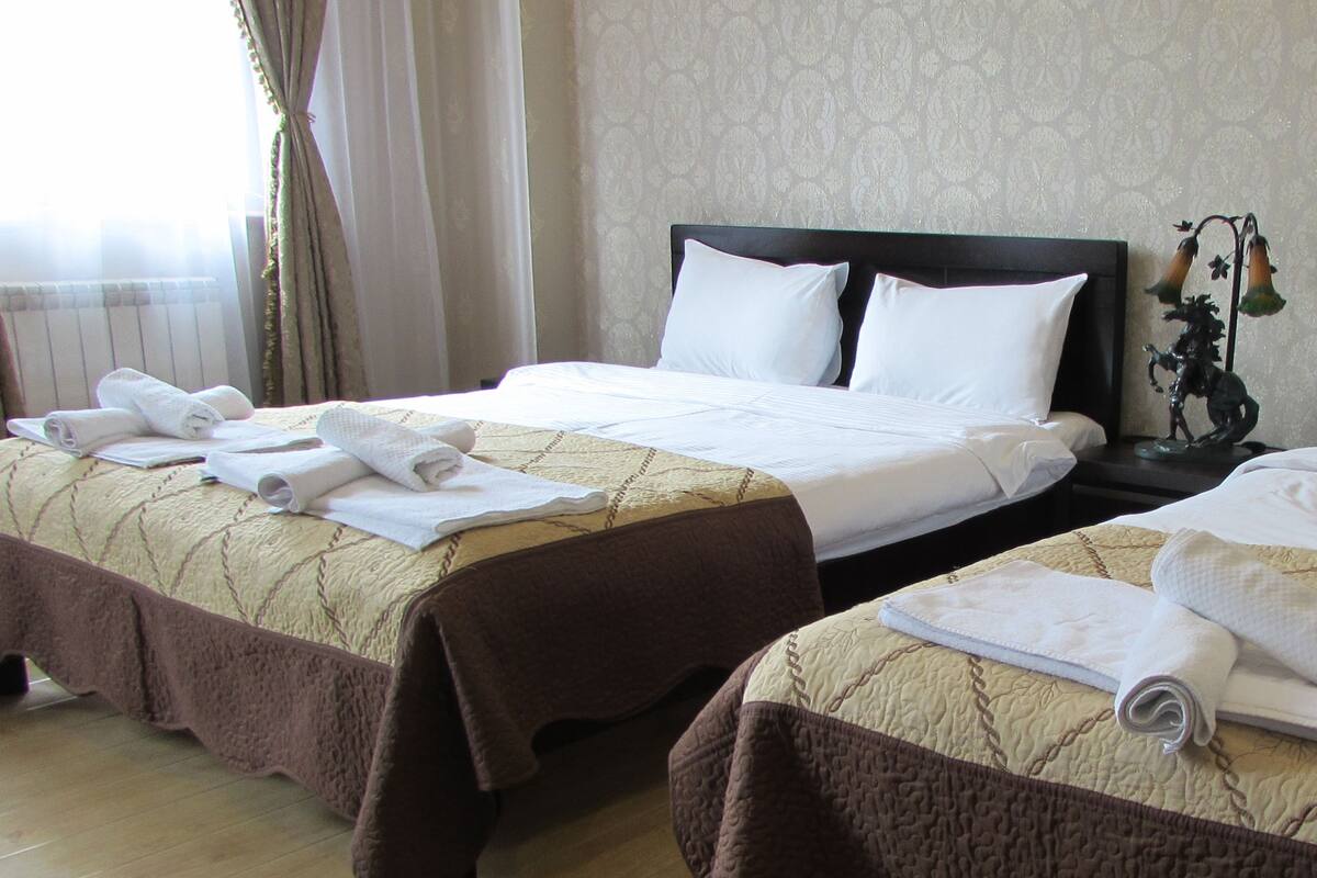 Desk, soundproofing, iron/ironing board, rollaway beds