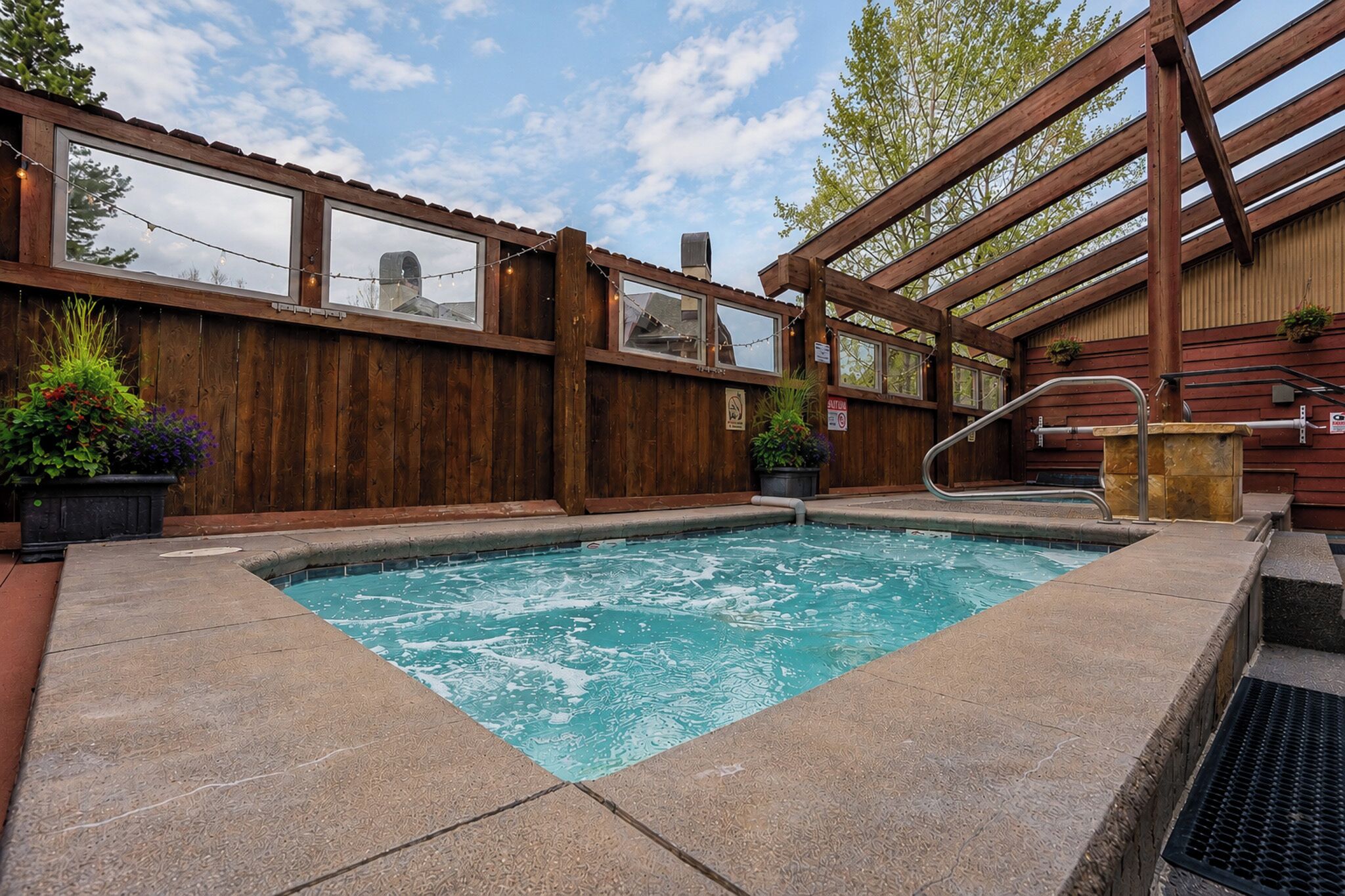 A heated pool