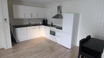 City Apartment, 1 Queen Bed with Sofa bed, Non Smoking | Private kitchen | Full-size fridge, oven, stovetop, dishwasher