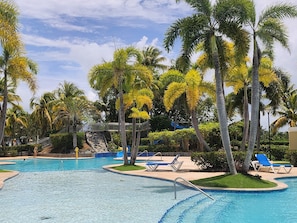 Outdoor pool, a heated pool