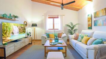 Smart-TV, Bücher, Musikbibliothek, Videothek