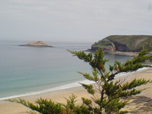 Beach nearby, sun loungers