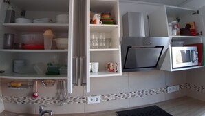 Kaffetrakter/tekoker, kjøleskap, mikrobølgeovn og ovn