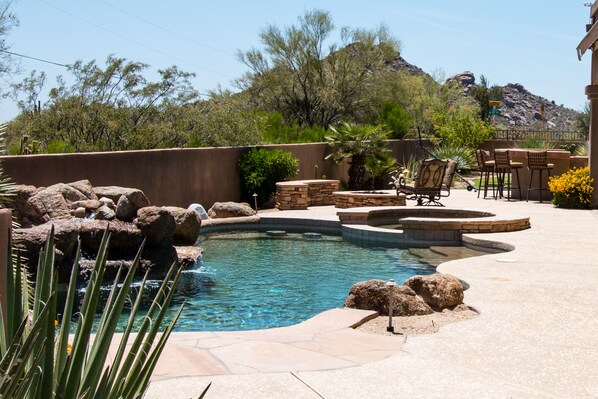 Outdoor pool, a heated pool