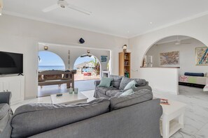 Smart TV, DVD player, books, stereo