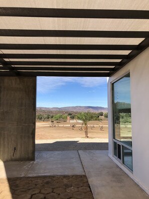 Deluxe dubbelrum - 1 kingsize-säng - terrass | Terrass/Patio