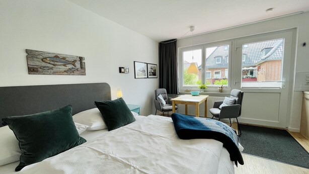 Comfort Studio, 1 Queen Bed, Non Smoking, City View | Living area - Fischerbude (Büsum)