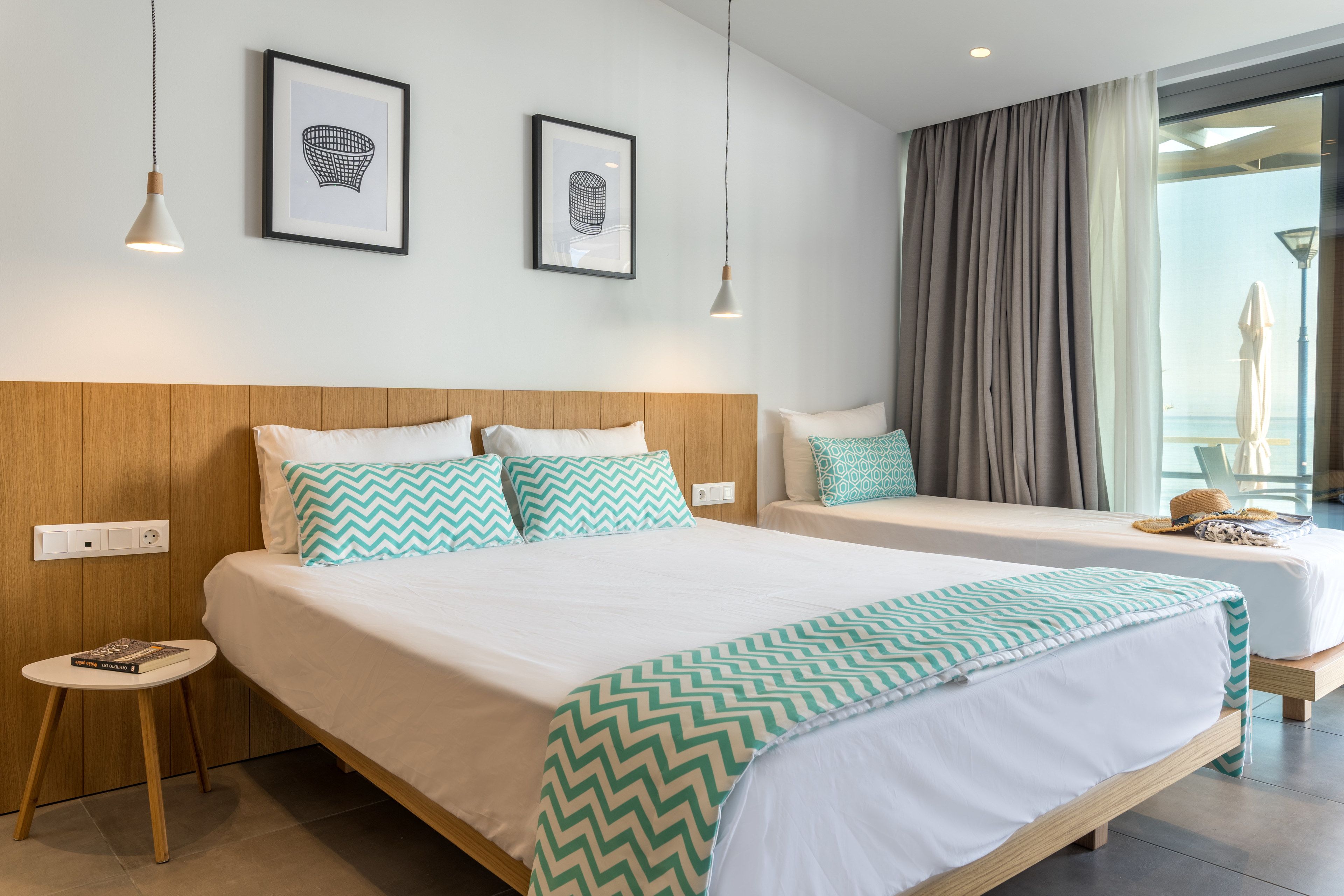 Studiolejlighed - havudsigt | Mørklægningsgardiner, lydisolering, gratis Wi-Fi, sengetøj