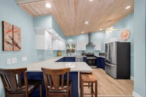 Fridge, microwave, oven, stovetop - AMI North End Private Heated Pool.  1.2 Block to Gulf Beach! (Anna Maria)