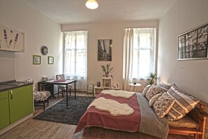 1 غرفة نوم ومكواة/لوح كي وخدمة الإنترنت