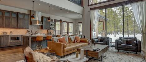 Télévision à écran plat, cheminée, jeux vidéo, Netflix