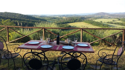 HILLTOP APARTMENT WITH GREAT WIEW BETWEEN SIENA AND VOLTERRA