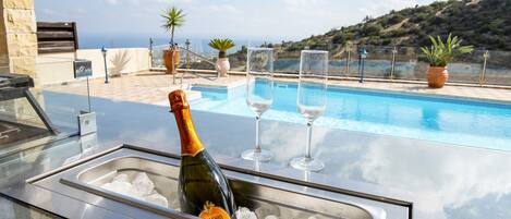 Outdoor pool, a heated pool