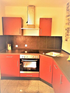 Fridge, oven, stovetop, dishwasher