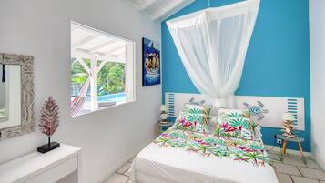 3 bedrooms, in-room safe, iron/ironing board, travel crib