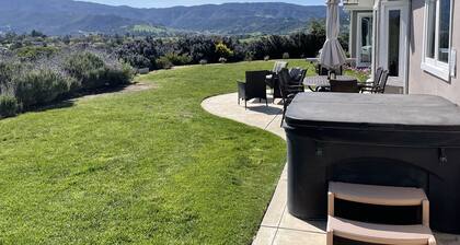 Lavender Hill Ranch Santa Ynez: 7 Acre Estate Epic Hilltop Views Near Shops/Wine