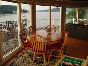 Dining - Captain Ron's No-Wake Cove. Terrific lake views from inside home & from decks! (Sunrise Beach)