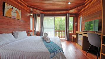 Double Bungalow, Air-Conditioning | Escritorio, cortinas blackout, wifi gratis y ropa de cama