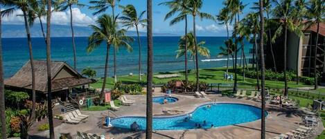 Outdoor pool, a heated pool