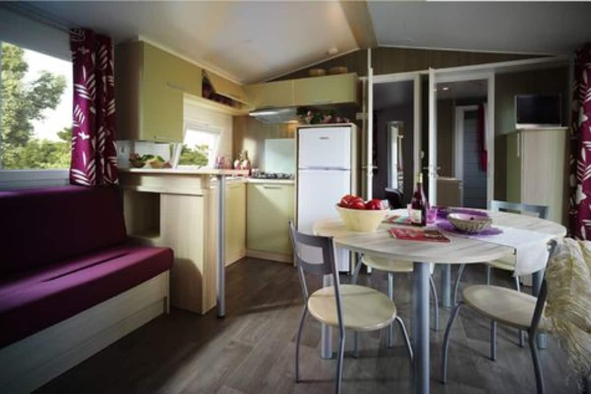Mobile Home (Tamaris) | Individually decorated, individually furnished, blackout drapes