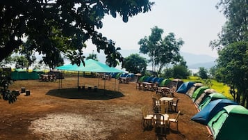 Outdoor banquet area