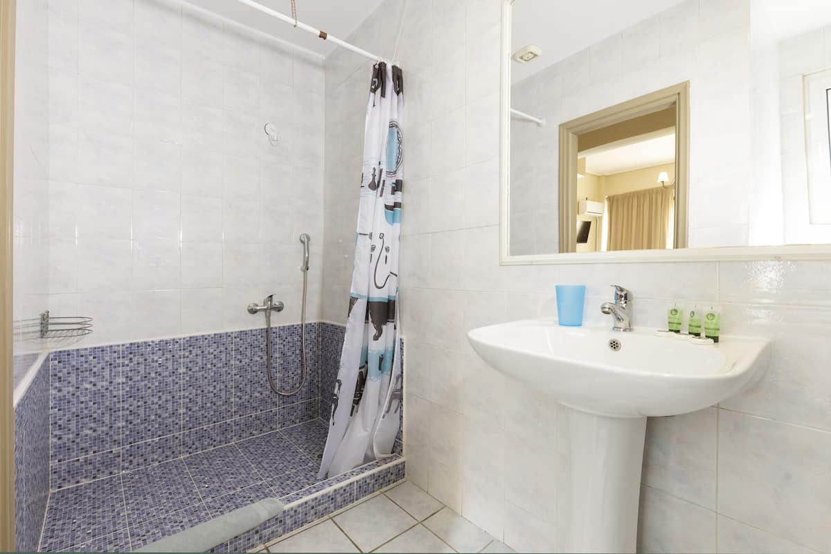 triple room | bathroom | shower, free toiletries, hair dryer, towels