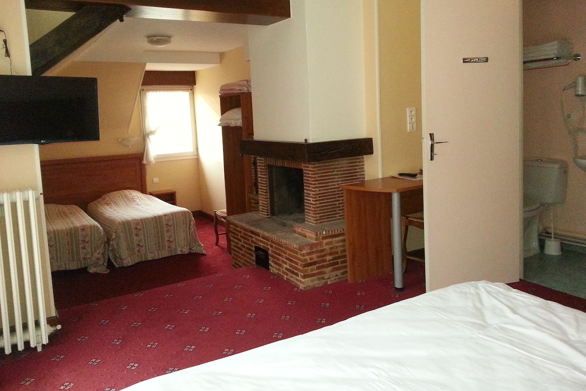 Quadruple Room | Premium bedding, desk, blackout curtains, soundproofing