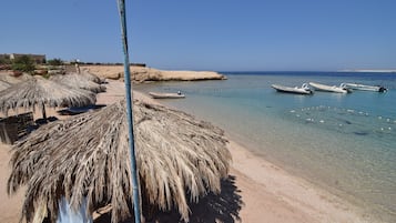 Private beach, beach bar